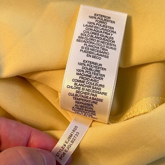 Eliza J Floral Print High Low Chiffon Yellow Floral Dress 6 - Picture 16 of 16